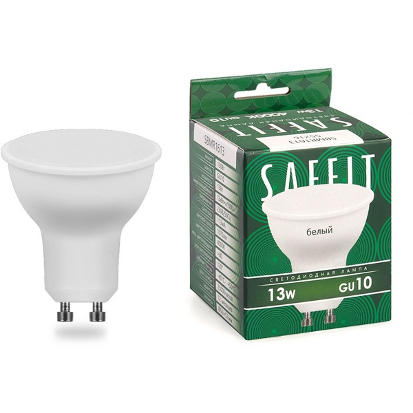 

Лампа светодиодная Saffit SBMR1613 55216 MR16 GU10 13W 230V 4000K, SBMR1613 55216