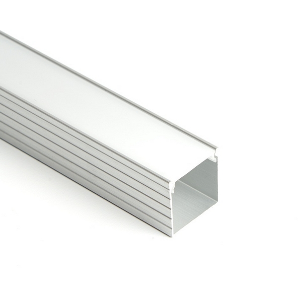 

Профиль алюминиевый "накладной" , серебро, Saffit SAB261 55247 с матовым экраном, SAB261 55247