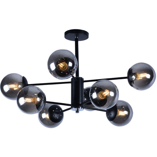 

Потолочная люстра на штанге Seven Fires Aimee SF3309/8C-MBK-CR, Дымчатый, Aimee SF3309/8C-MBK-CR