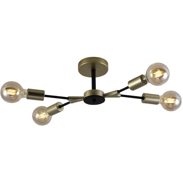 

Потолочная люстра на штанге Seven Fires Evlina SF3370/4C-GD-BK, Золото, Evlina SF3370/4C-GD-BK