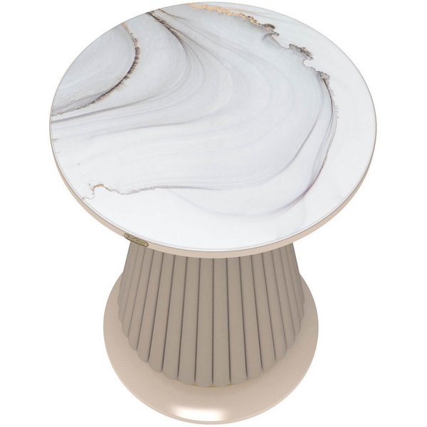 Изображение товара Журнальный стол Sheffilton SHT-CT38-C2 корица/мраморное золото