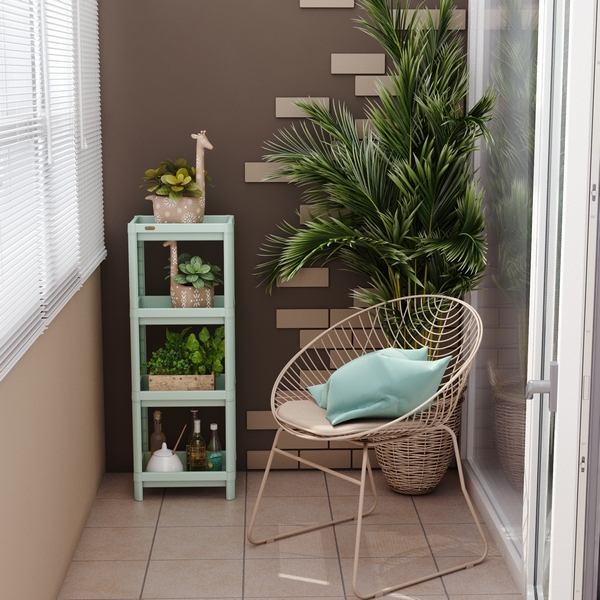 

Стеллаж для книг пластиковый Sheffilton SHT-SS25-3 Пастельно-зелёный 3733976304, Зеленый, 3733976304