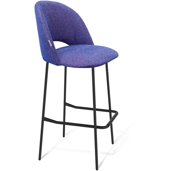 

Стул барный синий мираж/чёрный муар Sheffilton SHT-ST34/S29 4230809302, Фиолетовый, SHT-ST34/S29 4230809302