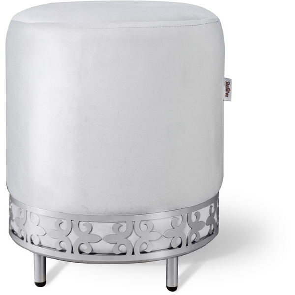 

Банкетка Sheffilton SHT-B20-1 Серое облако/хром лак 4257049102, Серый;хром, 4257049102