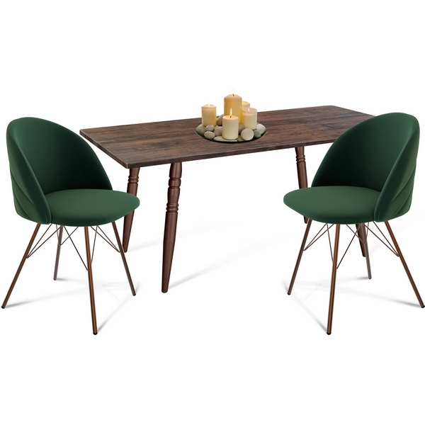 Стол со стульями лиственно-зеленый/медный/палисандр Sheffilton SHT-DS117 4455362101