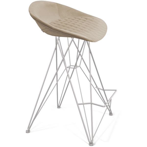 

Стул полубарный ванильный крем/хром лак Sheffilton SHT-ST19-SF2/S66-1 5874510801, Бежевый, SHT-ST19-SF2/S66-1 5874510801