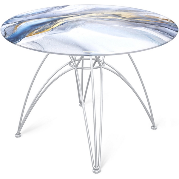 

Столик журнальный Sheffilton SHT-S112/TT32 60 СТЕКЛО/МДФ хром лак/ млечный путь, SHT-S112/TT32 6266720001