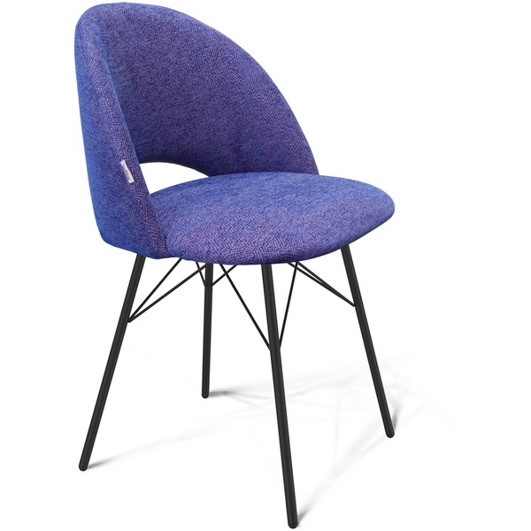 

Стул синий мираж/черный муар Sheffilton SHT-ST34/S64 6789983301, Фиолетовый, SHT-ST34/S64 6789983301