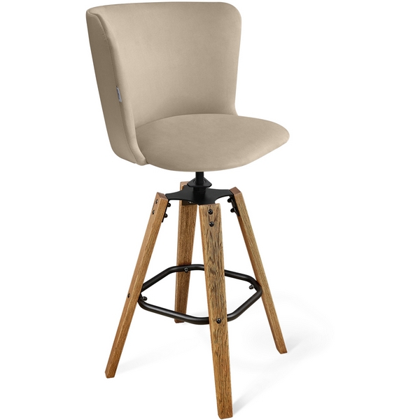 

Стул барный ванильный сахар/браш.коричневый/черный Sheffilton SHT-ST36/S93 7146121801, SHT-ST36/S93 7146121801