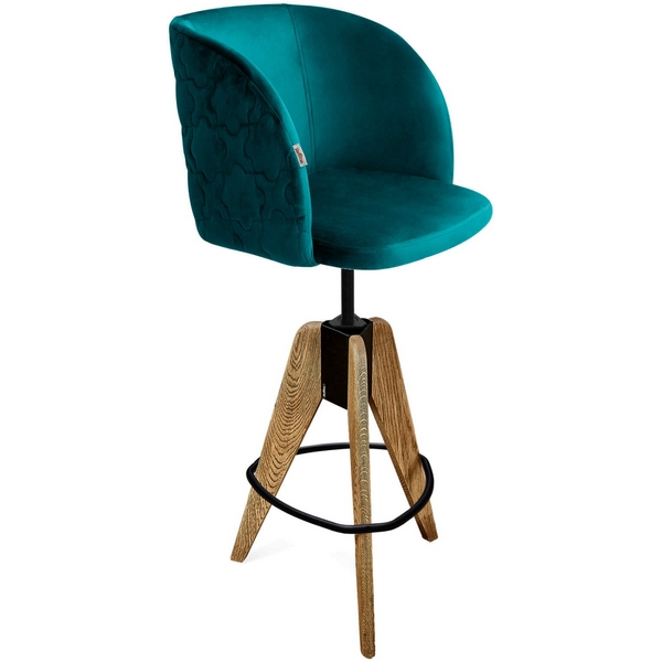 

Стул барный SHT-ST33-1/S92 альпийский бирюзовый/браш.коричневый/чер от фабрики Sheffilton, SHT-ST33-1/S92 7775065201