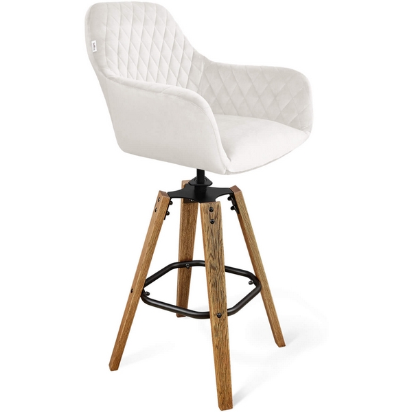 

Стул барный зефирный/браш.коричневый/черный муар Sheffilton SHT-ST38/S93 8224743802, SHT-ST38/S93 8224743802