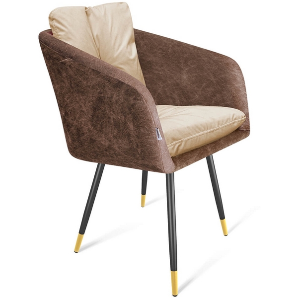 

Стул Sheffilton SHT-ST43-2/S95-1 какао/ванильный крем/черный муар/золото 8447343906, Ванильный;черный;золото, 8447343906