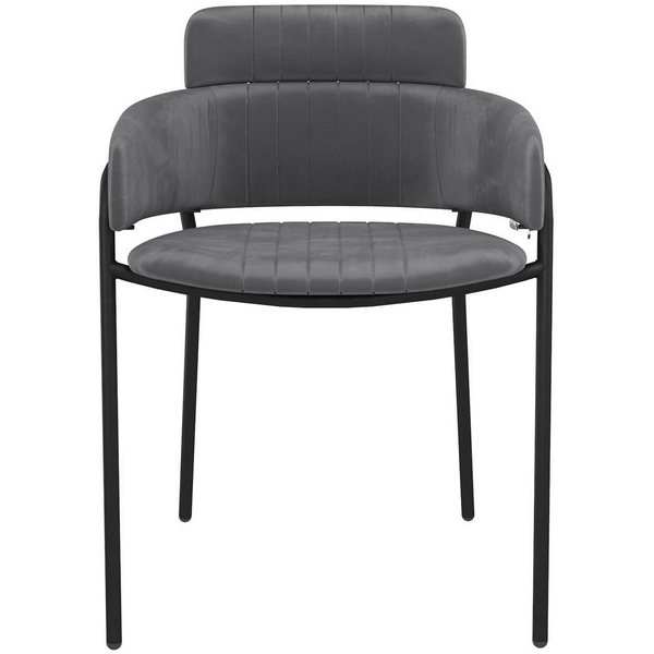 Изображение товара Стул Obеденный Sheffilton SHT-S143 Мягкое сиденье Микровелюр Серый/Черный