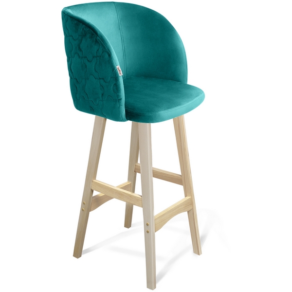 

Стул барный альпийский бирюзовый/прозрачный лак Sheffilton SHT-ST33-1/S65 9122532002, SHT-ST33-1/S65 9122532002
