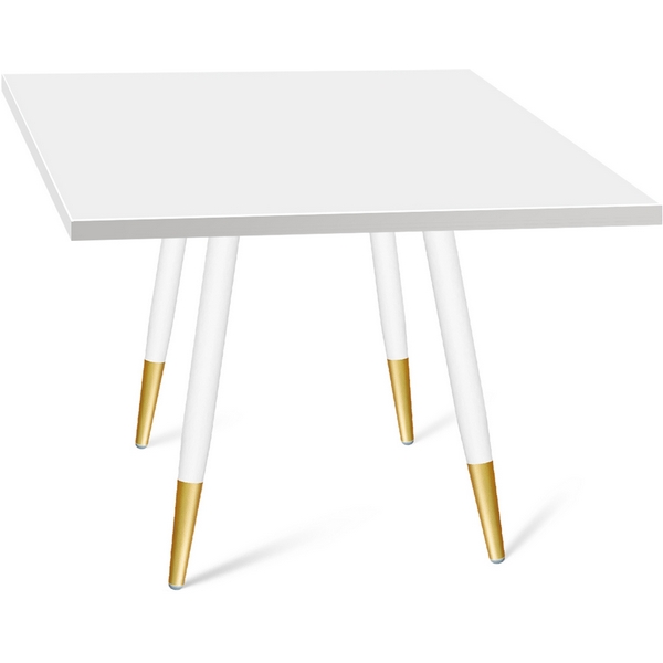 

Стол SHT-TU14/80/80 ЛДСП белый муар/золото/белый снег Sheffilton SHT-TU14 9738378808, SHT-TU14 9738378808