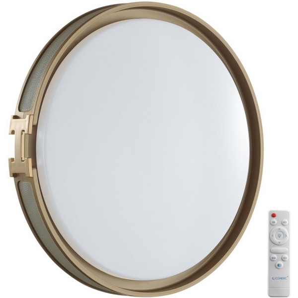 

Настенно-потолочный светильник Sonex Favemo Grey 7654/EL пластик/серый/золот LED 70Вт 3000-6000К D505 IP43 пульт ДУ, Белый, Favemo Grey 7654/EL