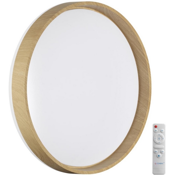 

Настенно-потолочный светильник Sonex Gari Wood 7684/EL BASICA SN пластик/кор. под дер. LED 70Вт 3000-6000K D490 IP43 пульт ДУ, Коричневый, Gari Wood 7684/EL