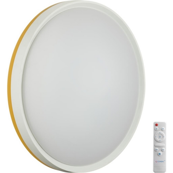 

Настенно-потолочный светильник Sonex Kezo Yellow 7709/EL пластик/желтый LED 70Вт 3000-6000К D500 IP43 пульт ДУ, Kezo Yellow 7709/EL