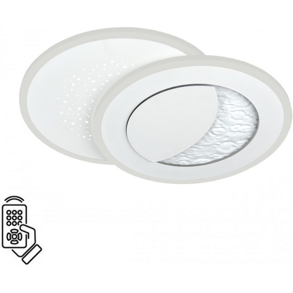 

Потолочный светильник Sonex Stars 7740/60L металл/акрил/белый LED 60Вт 3000-6000К 400x290 пульт ДУ, Stars 7740/60L