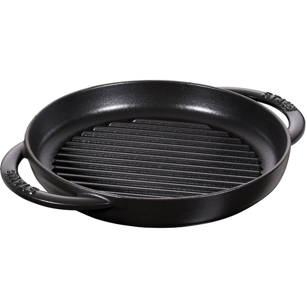 

Сковорода-гриль круглая с 2 ручками, 22 см, черная 12012223 Staub, Grill Pans 12012223