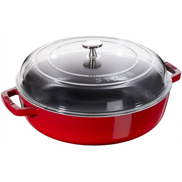 

Сотейник со стеклянной крышкой, 26 см, вишневый 12722606 Staub, Braisers 12722606
