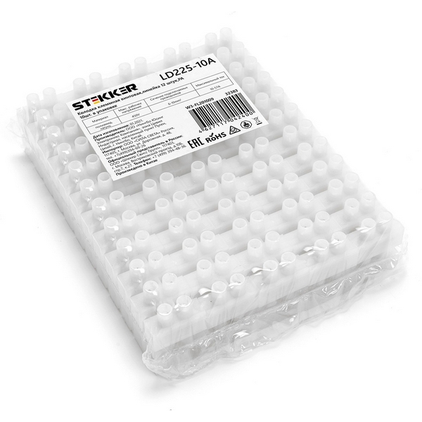 Изображение товара Клемма винтовая 12 пар Stekker 32383 для надежных электрошинных соединений