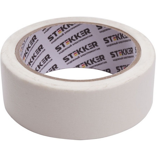 Изображение товара Малярная лента 48 мм 40 м Stekker 39156 для отделочных работ белая