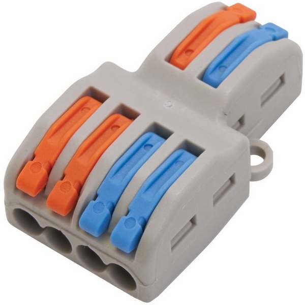 Изображение товара Клемма рычажковая Stekker 39249 соединительная для проводов 0.08-4 мм кв