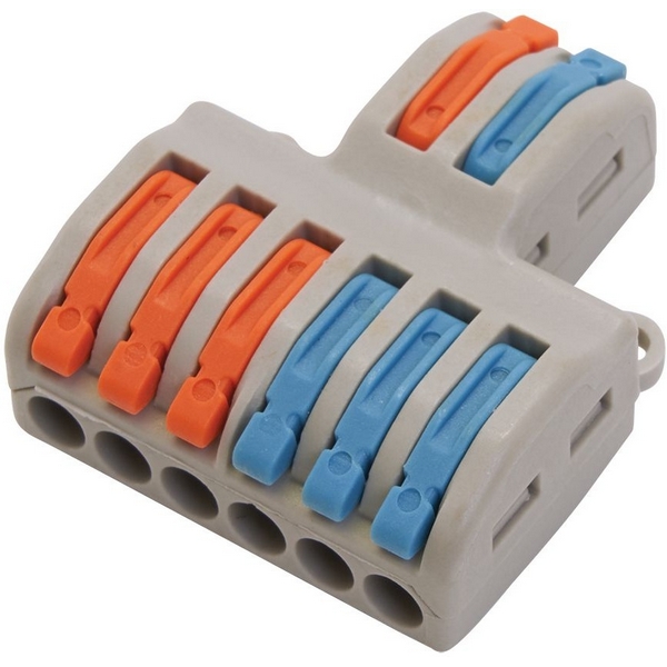 Изображение товара Клемма рычажковая Stekker 39250 соединительная для проводов 0.08-4 кв. мм