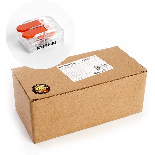 Изображение товара Клемма пружинная 2-х проводная Stekker 39863