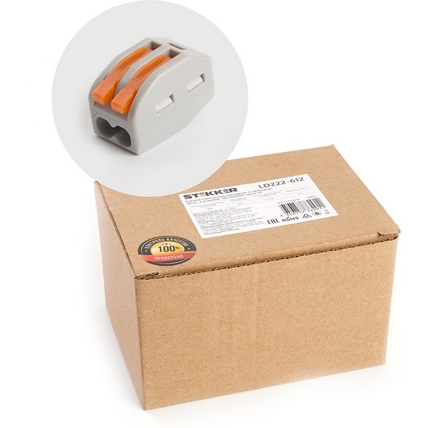 Изображение товара Клемма рычажковая 2-х проводная Stekker 39866