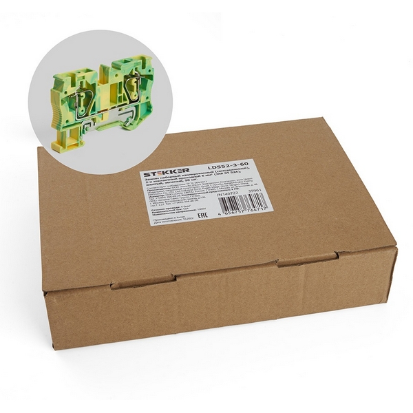 Изображение товара Зажим пружинный 2-х проводной ЗНИ 6 мм2 Stekker 39961