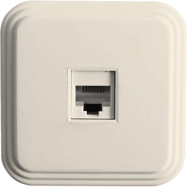 

Розетка Ethernet RJ-45 (слоновая кость) Stekker Брест 49062, Брест 49062