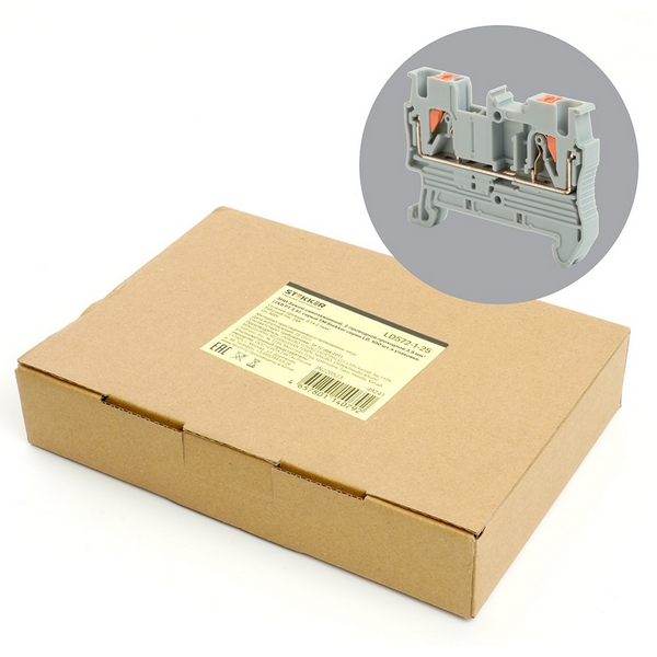 Изображение товара Зажим пружинный 2-х проводной проходной Stekker 49241