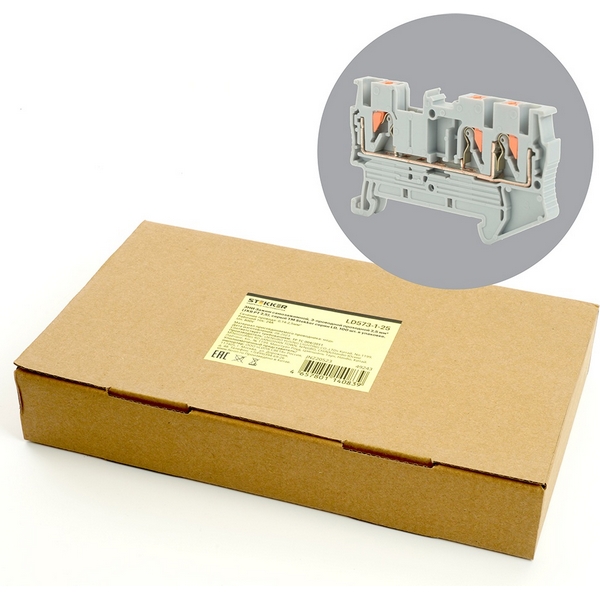 Изображение товара Зажим пружинный 3-х проводной проходной Stekker 49243 800V 24A