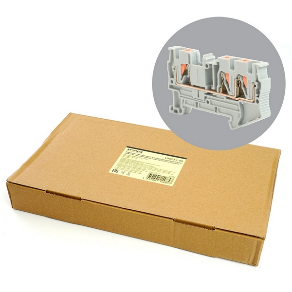 Изображение товара Зажим пружинный 3-х проводной проходной Stekker 49244 для электромонтажа