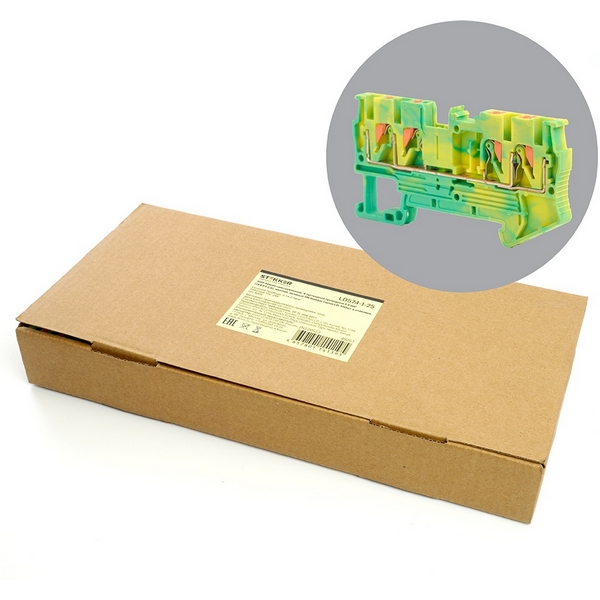 Изображение товара Зажим пружинный 4-х проводной проходной Stekker 49261