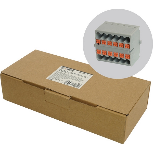 Изображение товара Зажим блочный на 12 точек Stekker 49745 для электропроводки