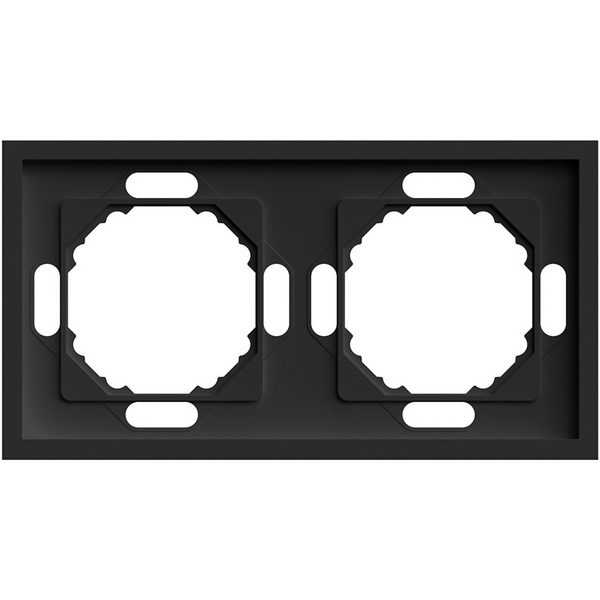 Изображение товара Рамка на 2 поста Stekker Эмили черная мягкая мягкая touch