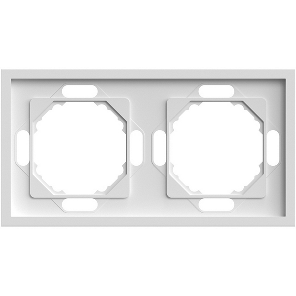 

Рамка на 2 поста (белый фарфор, soft touch) Stekker Эмили 49885, Эмили 49885