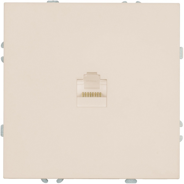 

Розетка Ethernet RJ-45 (кашемир, soft touch) Stekker Эмили 49899, Кремовый, Эмили 49899