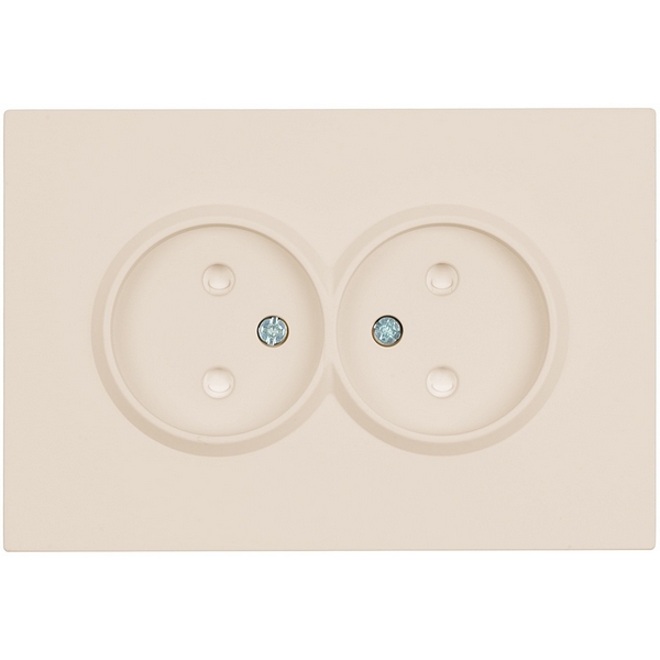 

Розетка без заземления со шторками (кашемир, soft touch) Stekker Эмили 49903, Кремовый, Эмили 49903