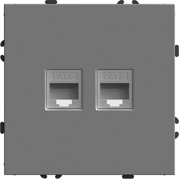 

Розетка Ethernet RJ-45 (серый) Stekker Эмили 49952, Эмили 49952