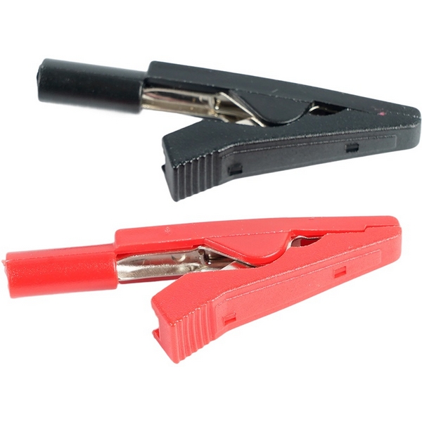 

Комплект зажимов "крокодил" Stekker 50000, Черный;красный, 50000