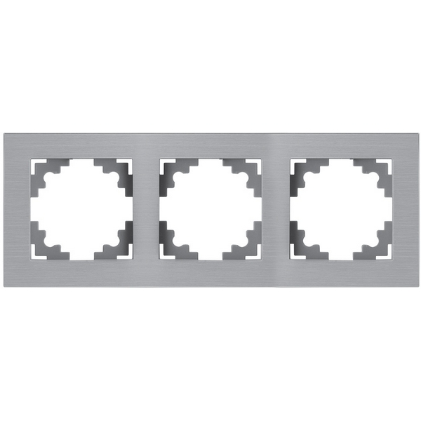 Изображение товара Рамка на 3 поста Stekker Катрин серебро металлическая дизайн