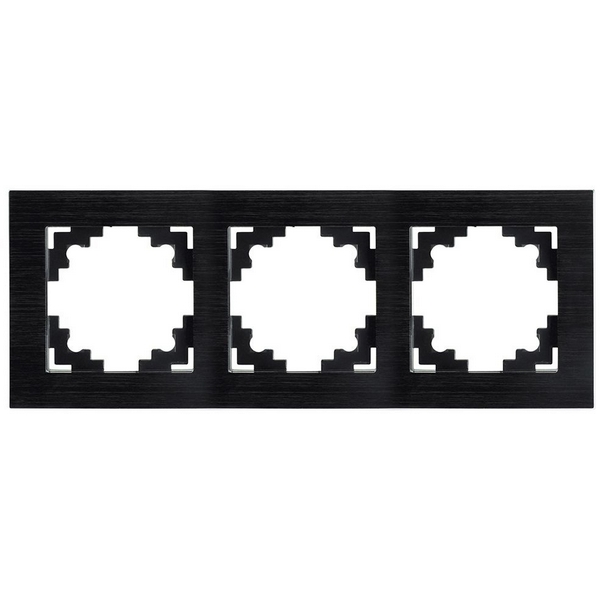 Изображение товара Рамка на 3 поста черного цвета Stekker Катрин 50020
