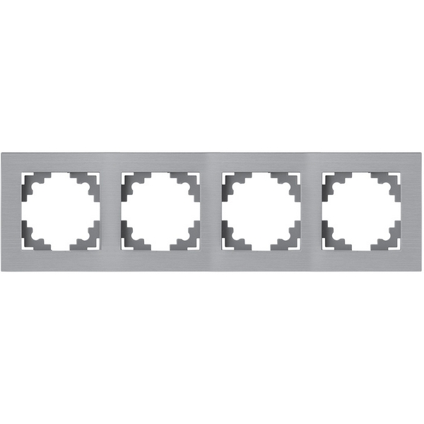 

Рамка на 4 поста (серебро) Stekker Катрин 50023, Катрин 50023