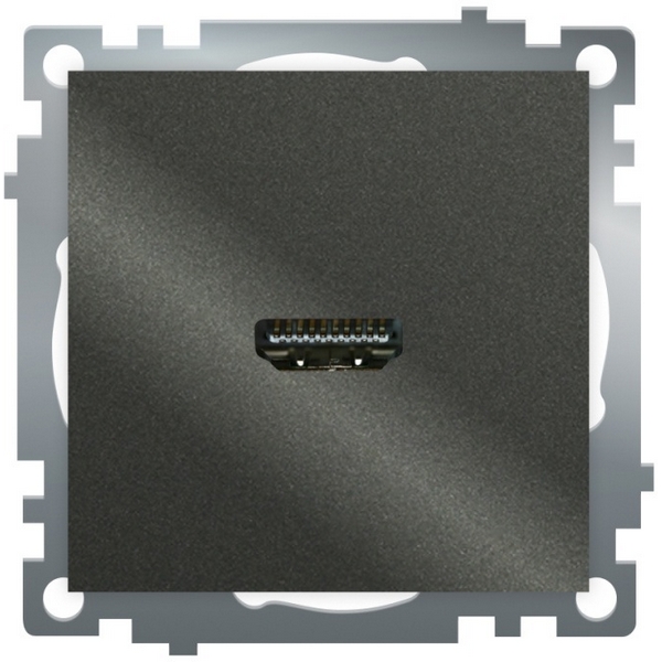 

Розетка HDMI (графит) Stekker Катрин 50059, Катрин 50059