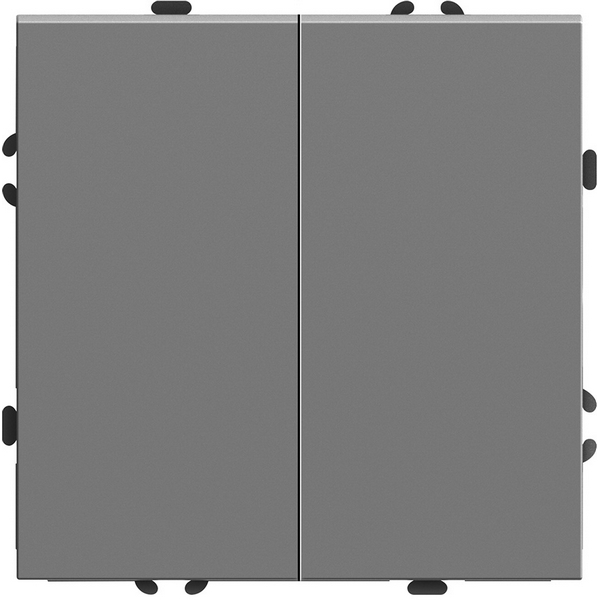 Изображение товара Переключатель двухклавишный Stekker Эмили 50166 платиново-серый