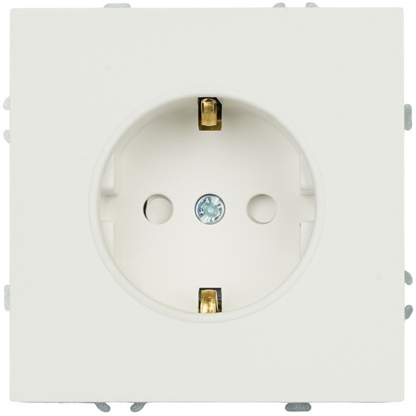 

Розетка с заземлением и шторками (белый фарфор, soft touch) Stekker Эмили 50235, Эмили 50235